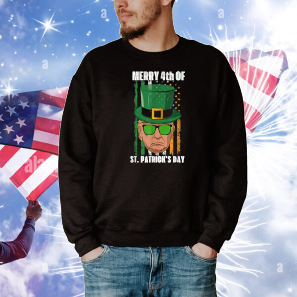 Funny Trump Merry 4th Of St Patrick's Day T-Shirt