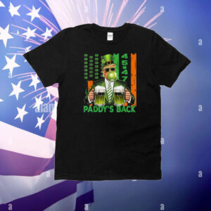 Funny Trump Paddy's Back 45 47 St Patricks Day USA Flag T-Shirt