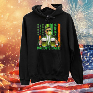 Funny Trump Paddy's Back 45 47 St Patricks Day USA Flag T-Shirt