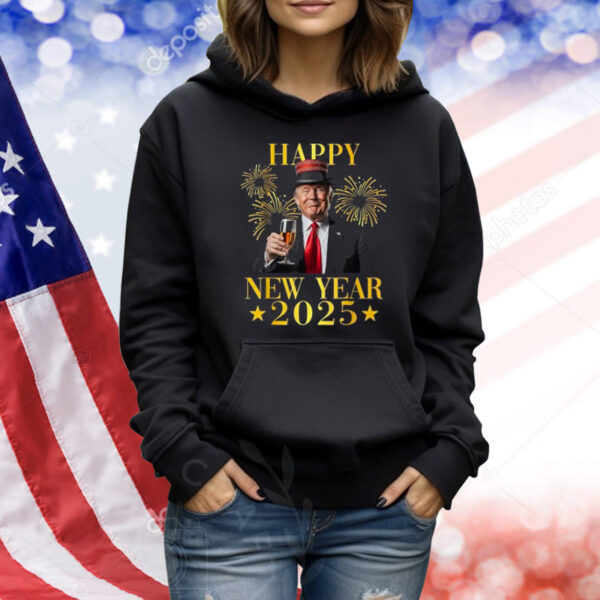Happy New Year 2025 Funny Trump New Year New America Shirt