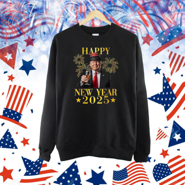 Happy New Year 2025 Funny Trump New Year New America Shirt