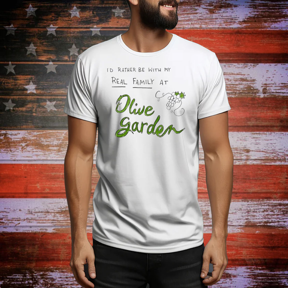 I’d rather be with my real family at olive garden Tee Shirt