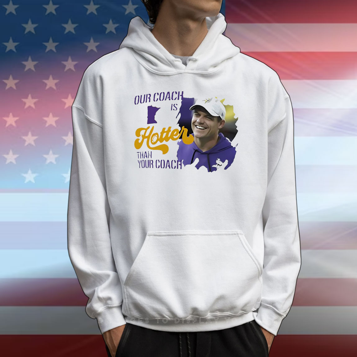 Kevin Oconnell Minnesota Vikings our coach is hotter than your coach T-Shirt