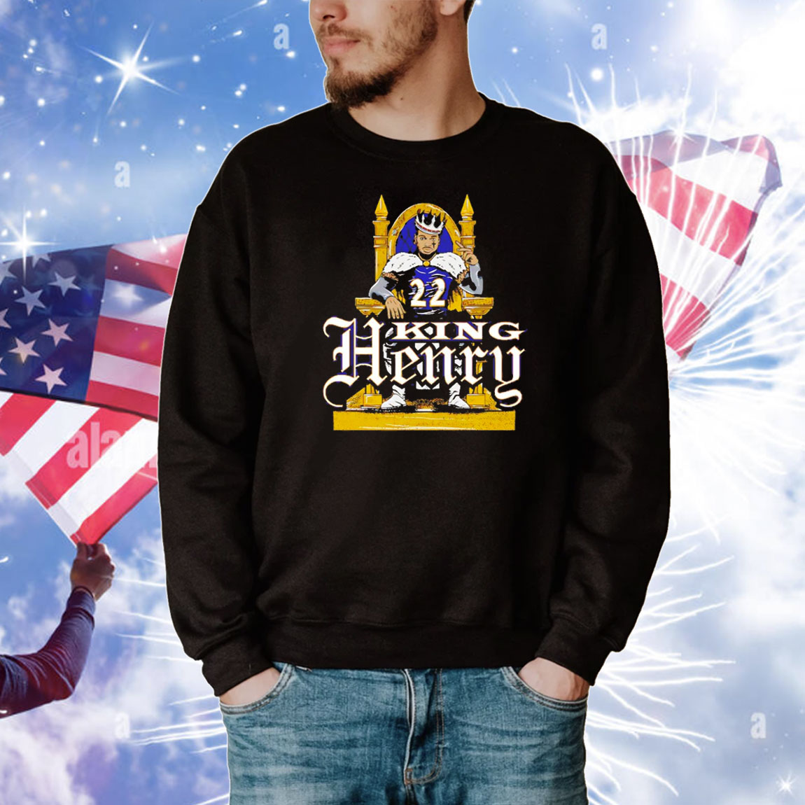 King Henry Throne Derrick Henry Baltimore Ravens T-Shirt