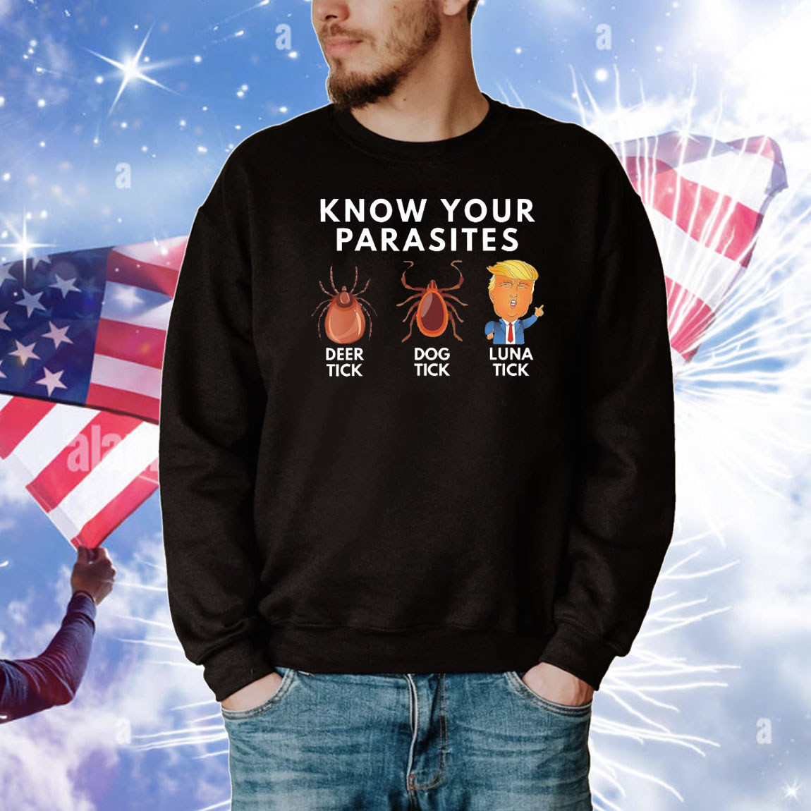 Know your parasites deer tick dog tick luna tick Trump T-Shirt