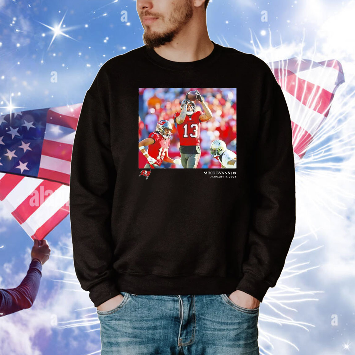 Mike Evans Tampa Bay Buccaneers NFL Flash Features T-Shirt