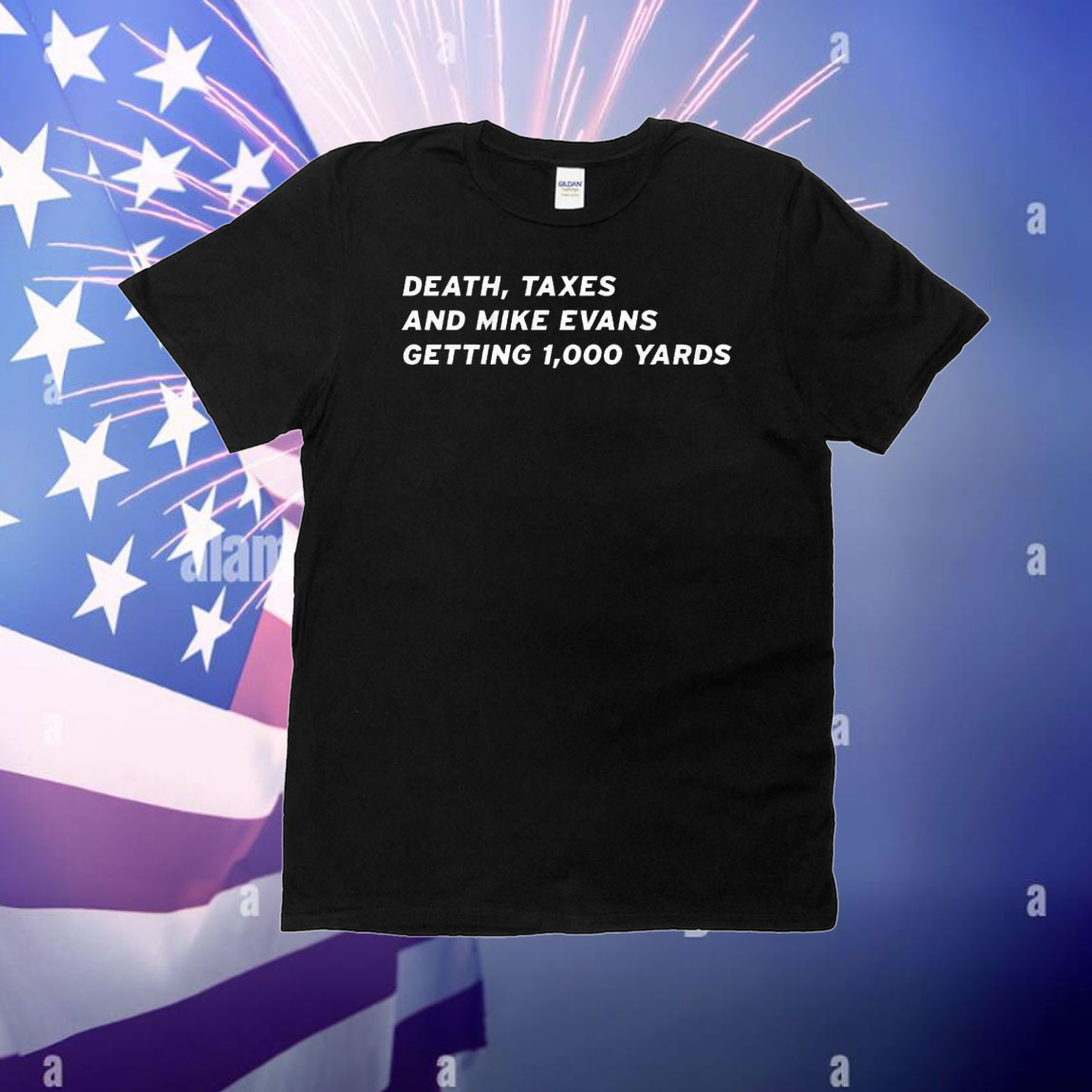 Mike Evans Tampa Bay Buccaneers death taxes and 1000 yards T-Shirt