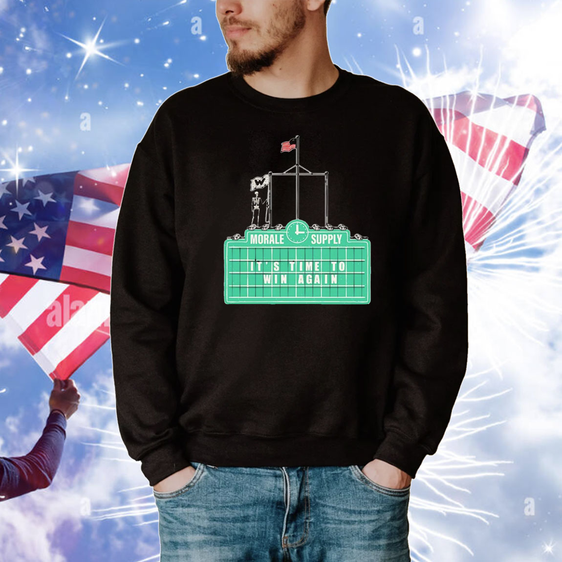 Morale supply it’s time to win again scoreboard T-Shirt