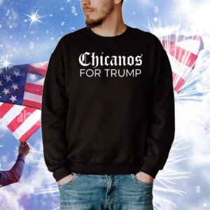 Ms. Pulido wearing Chicanos for Trump T-Shirt