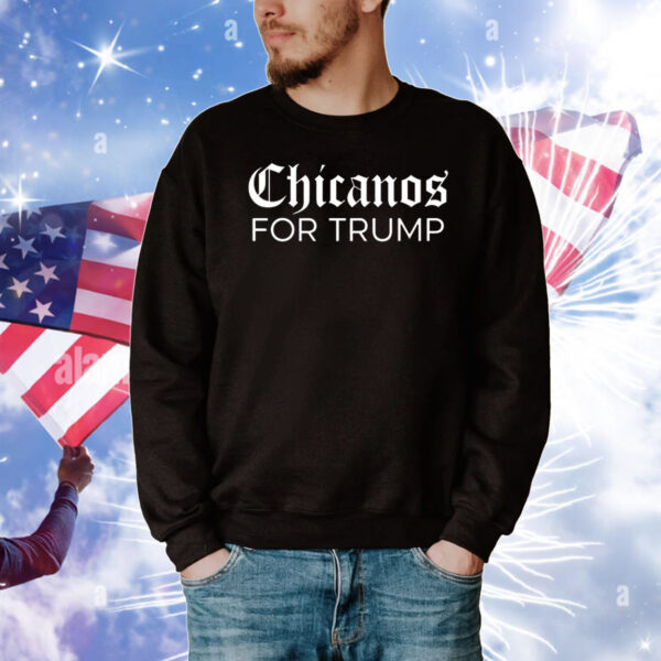 Ms. Pulido wearing Chicanos for Trump T-Shirt