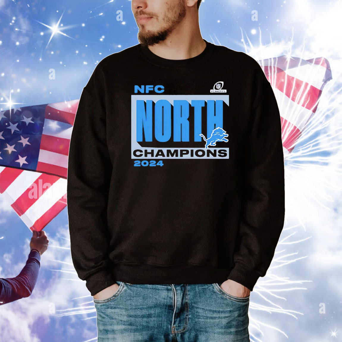 NFC North Division Champions Detroit Lions 2024 T-Shirt