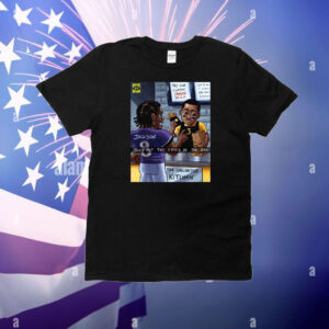 Official Poster Baltimore Ravens Vs Pittsburgh Steelers NFL Just Put The Fries In The Bags Try Our Classic Danger Wich Caricatures T-Shirt