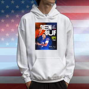 Official Poster Denver Broncos Vs Buffalo Bills NFL Kick Off Wild Card On Sunday Jan 12 2025 T-Shirt