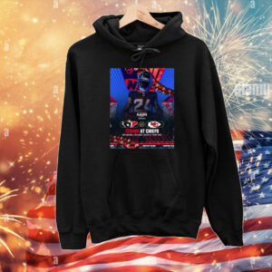 Official Poster Derek Stingley Jr. Houston Texans At Kansas City Chiefs Divisional Round Date And Time TBD H-Town Made NFL Playoffs 2024 T-Shirt