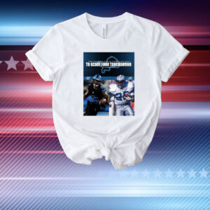 Official Poster Detroit Lions Gibbs Joins Sanders As The Only Players In Team History To Score Four Touchdowns In A Single Game T-Shirt