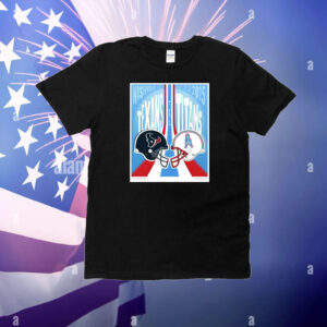 Official Poster Houston Texans Vs Tennessee Titans Season Finale Live From Nashville 1 5 2025 Helmet T-Shirt