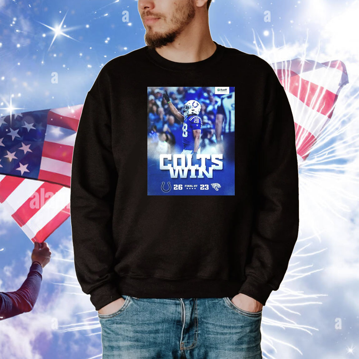 Official Poster Jonathan Taylor Final OT Indianapolis Colts Win Jacksonville Jaguars 26 – 23 Score Ruoff Mortgage T-Shirt