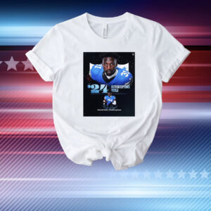 Official Poster Kerby B. Joseph Detroit Lions 9 Interceptions ’24 Interception Title Signature T-Shirt