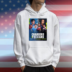 Official Poster Los Angeles Chargers Vs Houston Texans NFL Wild Card Saturday Kicking Off The Postseason In Houston T-Shirt