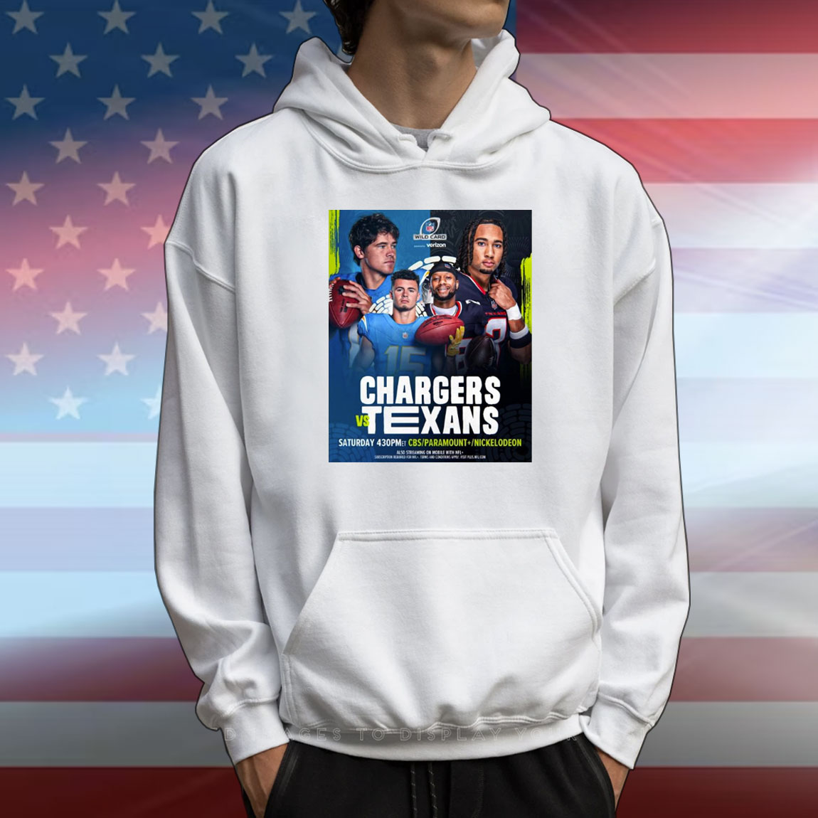 Official Poster Los Angeles Chargers Vs Houston Texans NFL Wild Card Saturday Kicking Off The Postseason In Houston T-Shirt
