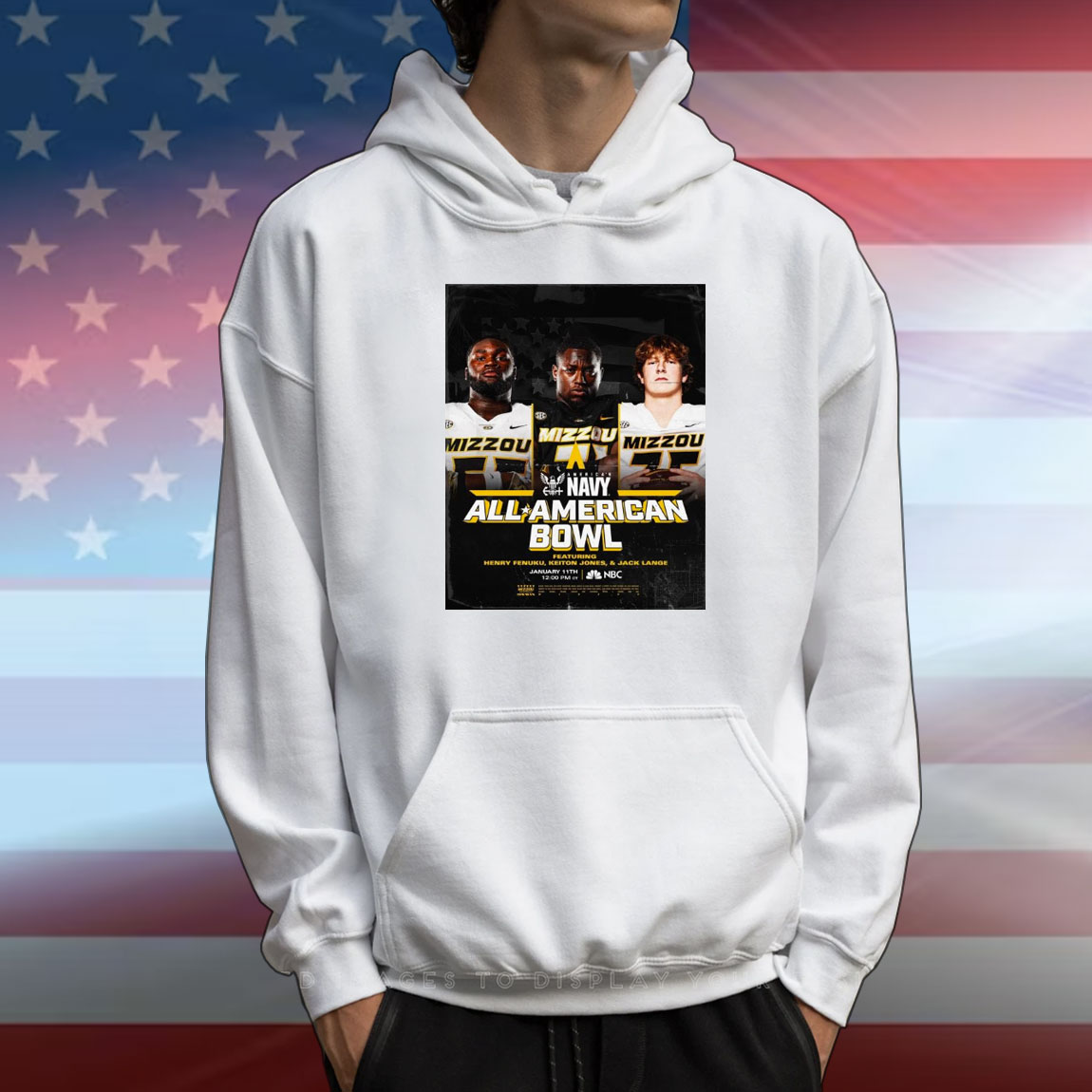 Official Poster Missouri Tigers All-American Bowl Featuring Henry Fenuku Keiton Jones And Jack Lange Jan 11th T-Shirt