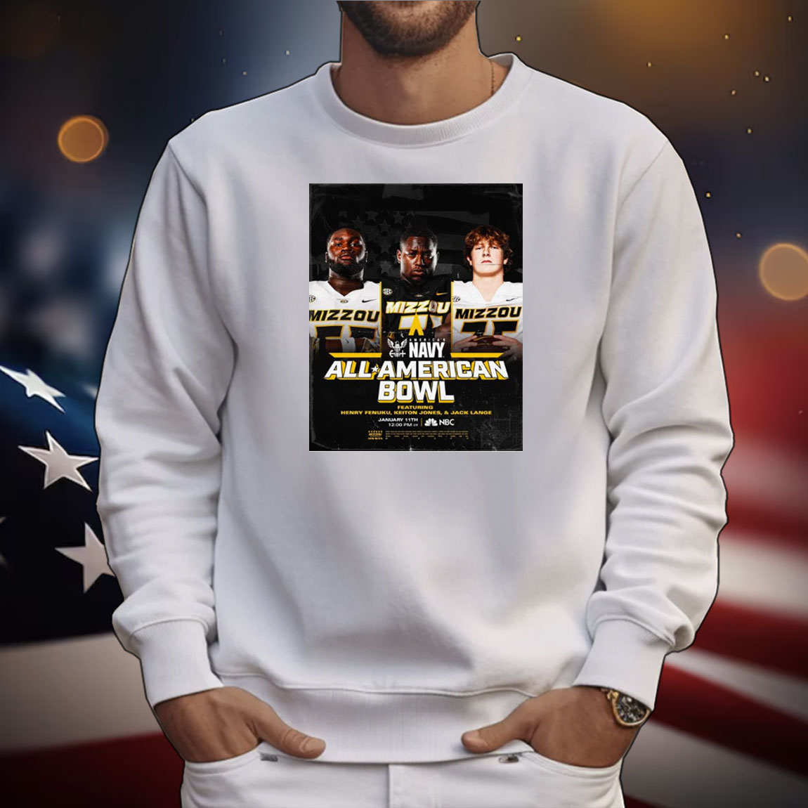 Official Poster Missouri Tigers All-American Bowl Featuring Henry Fenuku Keiton Jones And Jack Lange Jan 11th T-Shirt