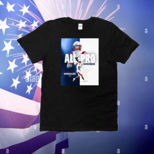 Official Poster New England Patriots Christian Gonzalez 2024 NFL Season AP All-Pro Second Team T-Shirt
