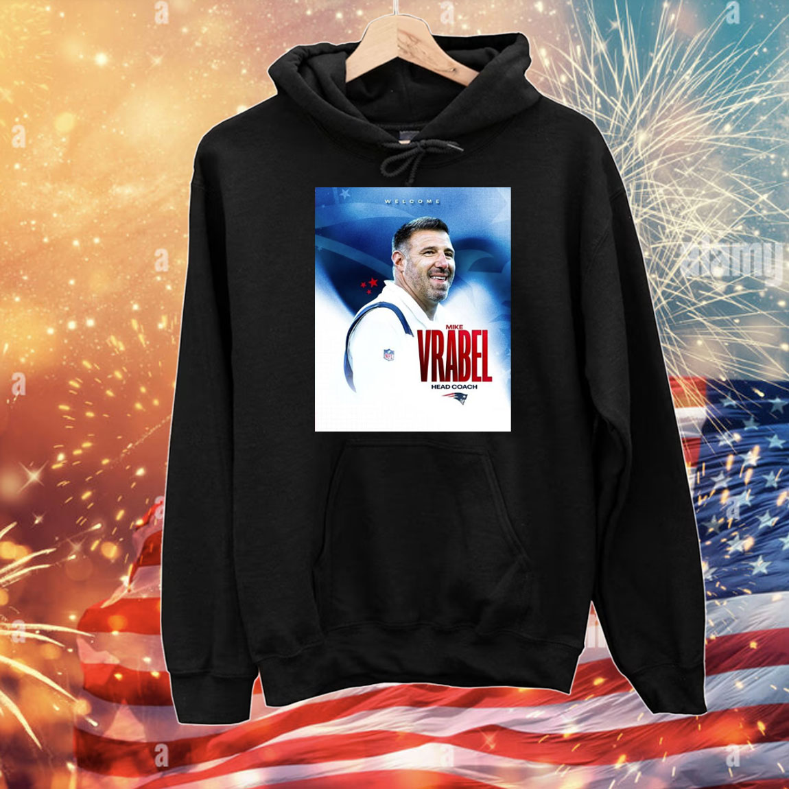 Official Poster New England Patriots NFL Welcome Hall of Famer Head Coach Mike Vrabel Returns 2025 T-Shirt