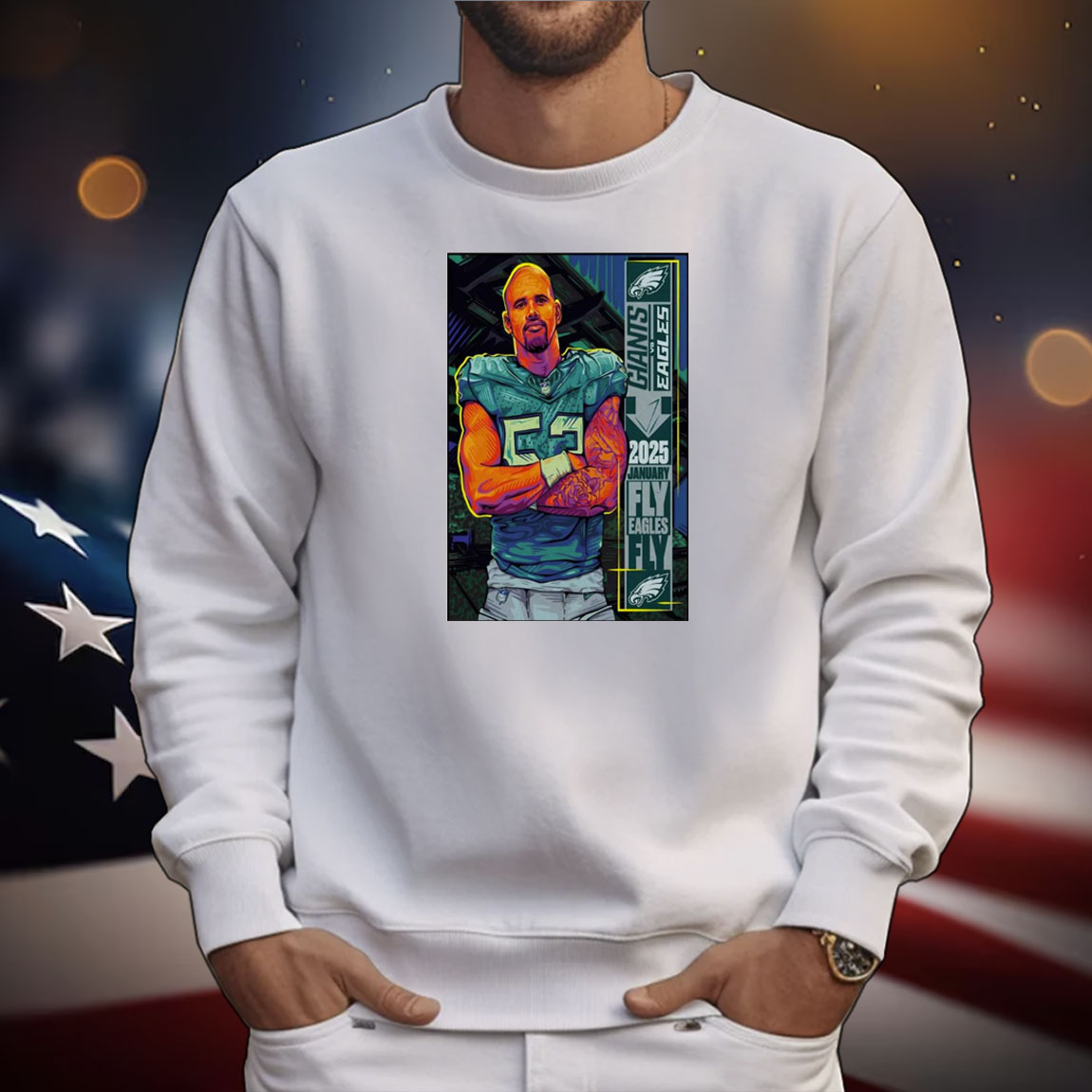 Official Poster New York Giants vs. Philadelphia Eagles NFL January 5 2025 At Lincoln Financial Field In Philadelphia, PA T-Shirt