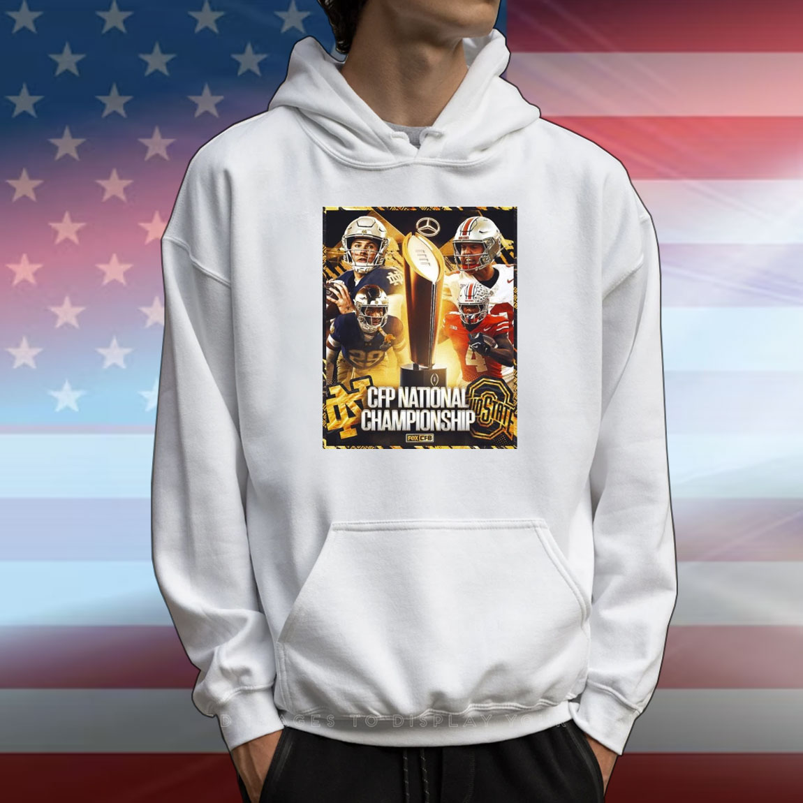 Official Poster Ohio State Buckeyes Vs Notre Dame Fighting Irish CFP National Championship FOX CFB T-Shirt