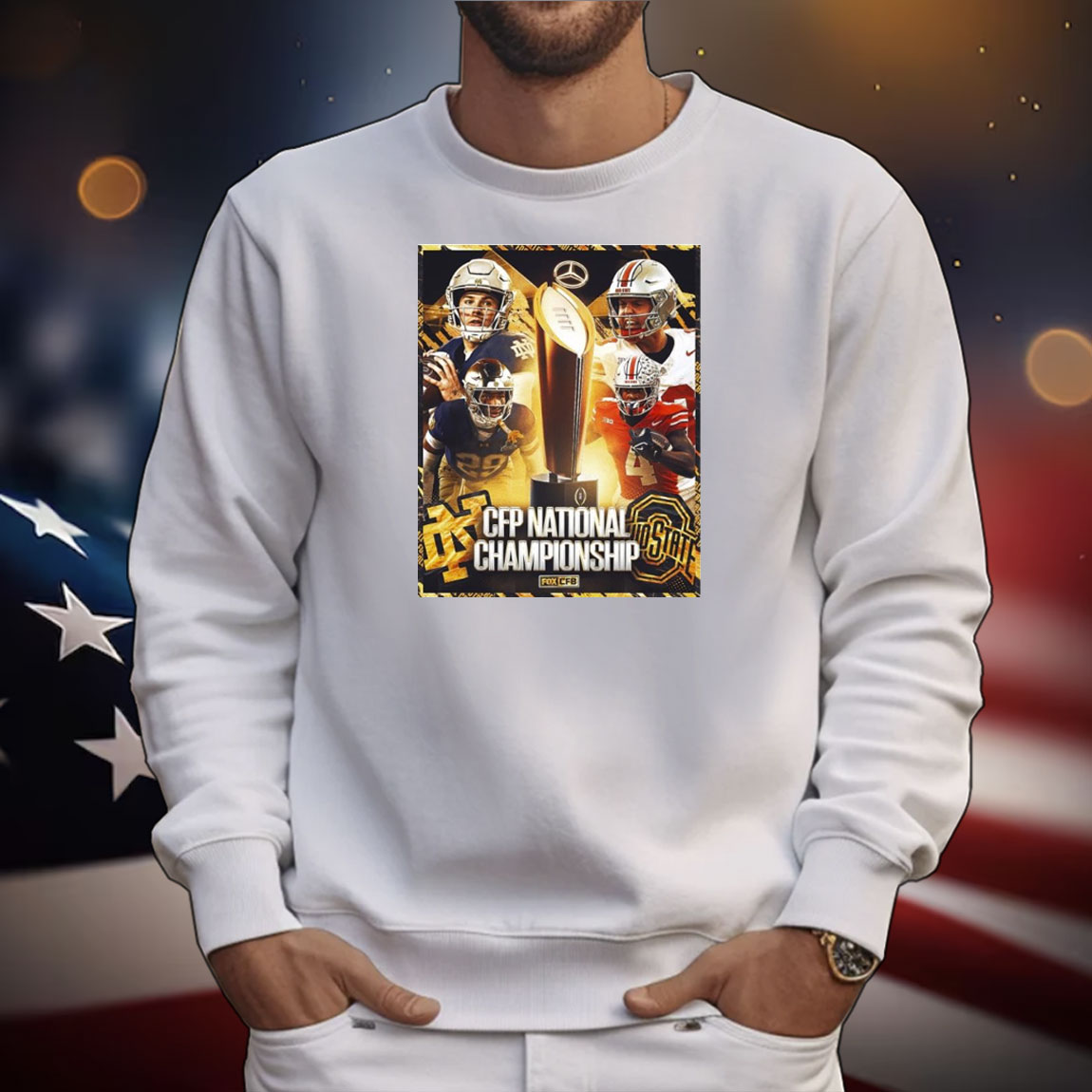 Official Poster Ohio State Buckeyes Vs Notre Dame Fighting Irish CFP National Championship FOX CFB T-Shirt