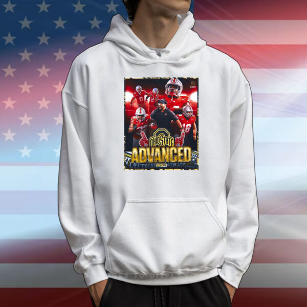 Official Poster Ohio State Buckeyes win Texas Longhorns 2025 Advanced National Championship FOX CFB T-Shirt