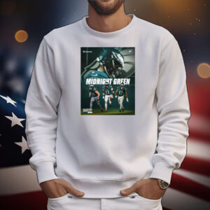 Official Poster Philadelphia Eagles Jalen Hurts A.J. Brown Reed Blankenship Nakobe Dean Midnight Green Wildcard Round Uniform Reveal T-Shirt