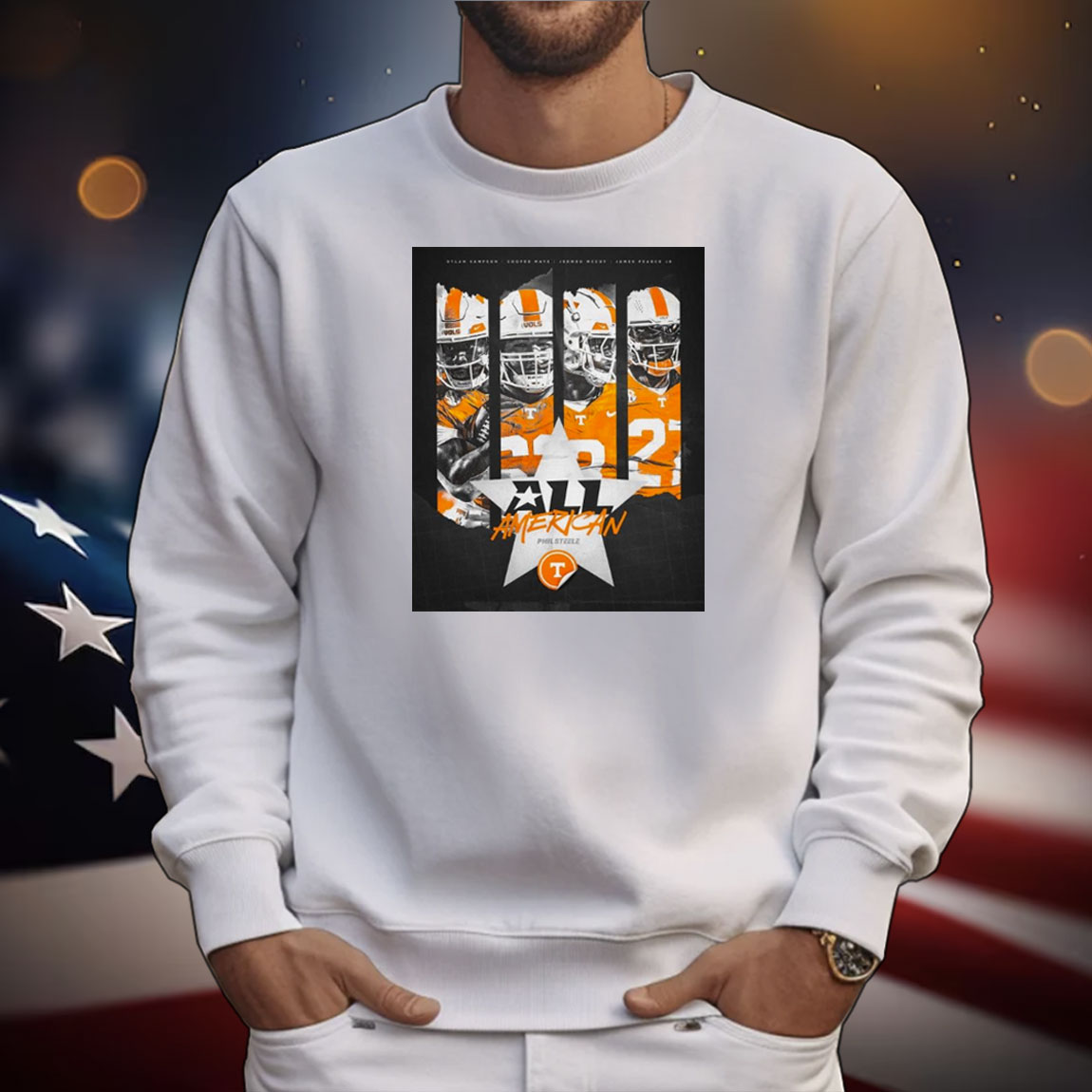 Official Poster Tennessee Vols Dylan Sampson Cooper Mays Jermod Mccoy James Pearce Jr Phil Steele All American T-Shirt