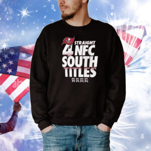 Official Tampa Bay Buccaneers Four-Straight NFC South Titles Division Champions ’21-’24 NFL T-Shirt