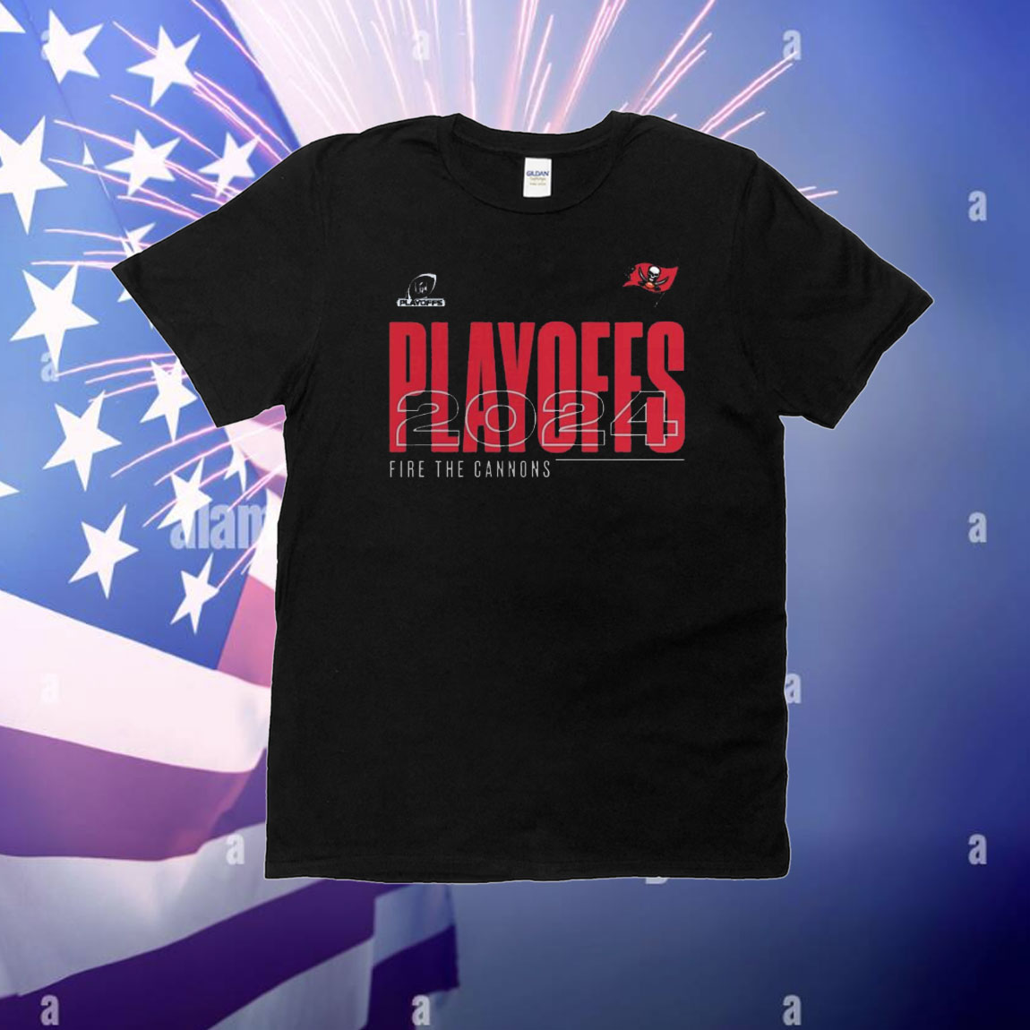 Official Tampa Bay Buccaneers Vs New Orleans Saints 2024 NFL Playoffs Fire The Cannons T-Shirt
