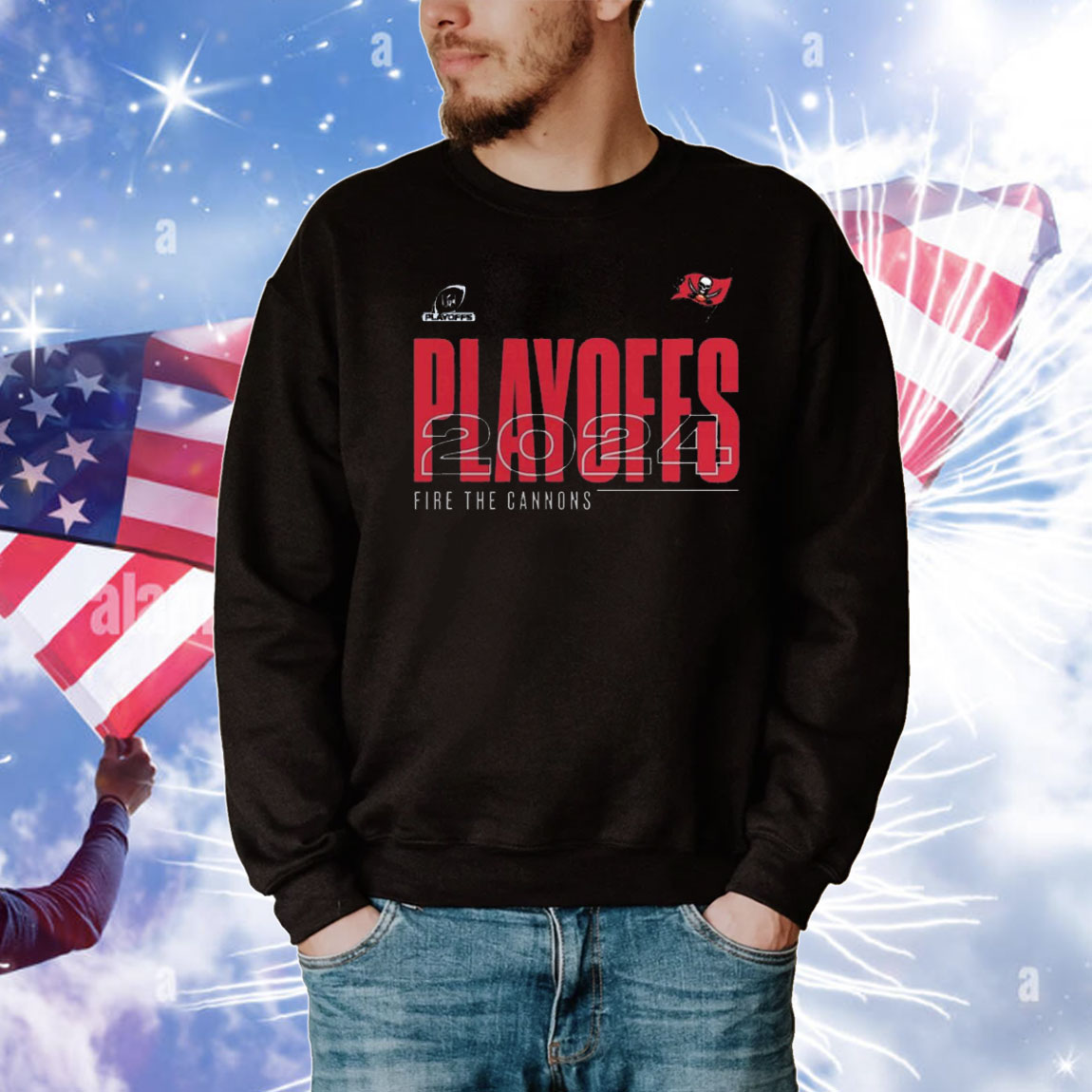 Official Tampa Bay Buccaneers Vs New Orleans Saints 2024 NFL Playoffs Fire The Cannons T-Shirt