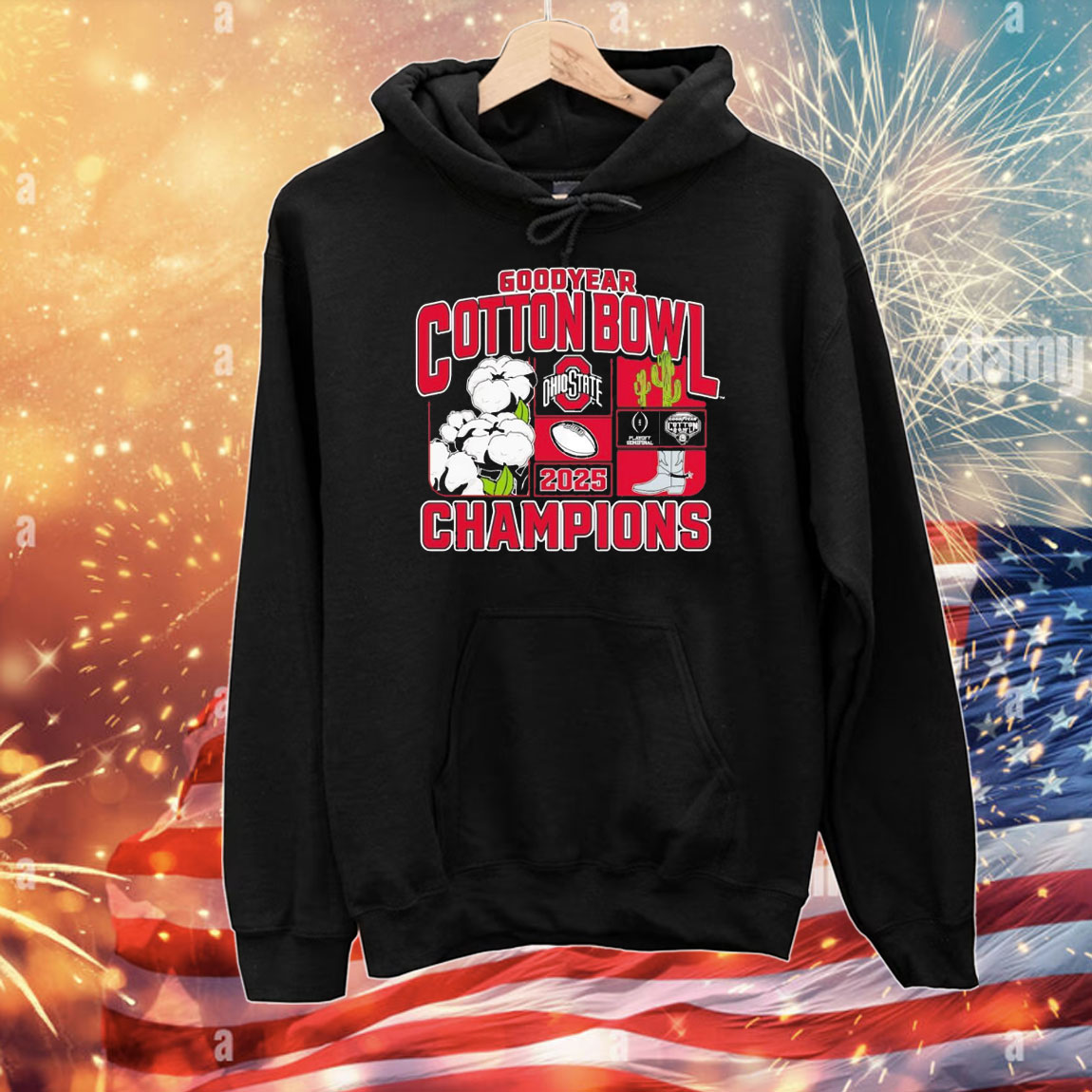 Ohio State Buckeyes 2025 Goodyear Cotton Bowl Champions T-Shirt