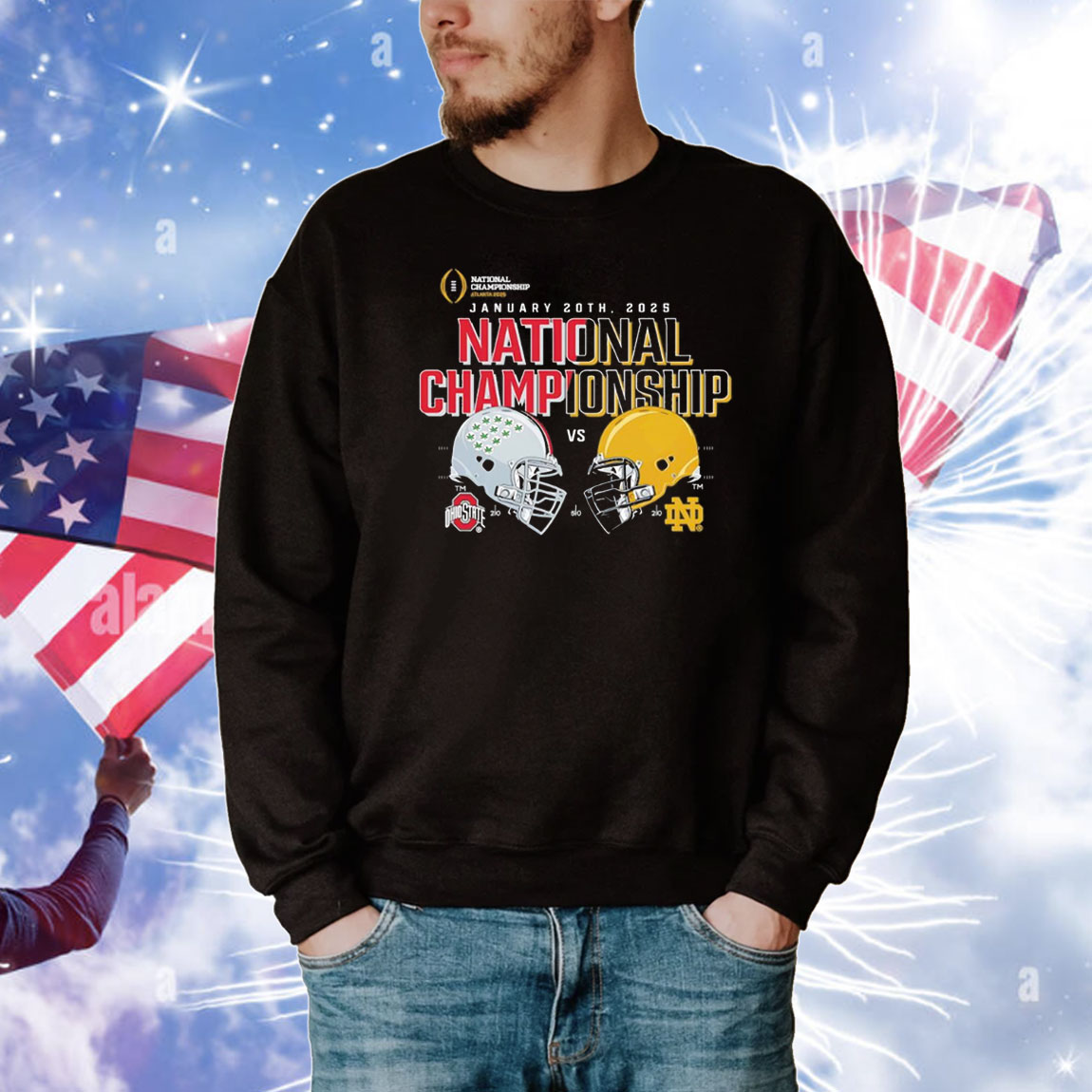 Ohio State Buckeyes vs. Notre Dame Fighting Irish National Championship Atlanta 2025 T-Shirt