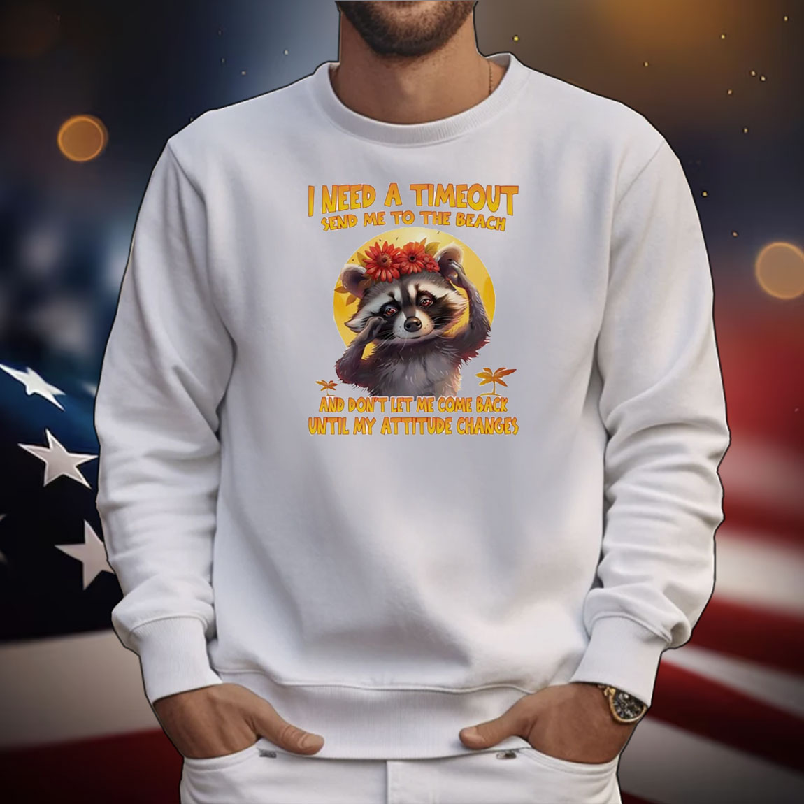 Raccoon I need a timeout send me to the beach T-Shirt