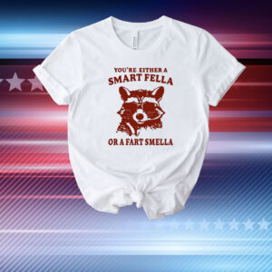 Raccoon you’re either a smart fella or a fart smella T-Shirt