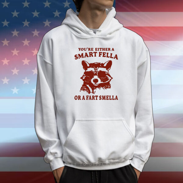Raccoon you’re either a smart fella or a fart smella T-Shirt