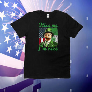 Retro Kiss Me I'm Rizz Trump Irish Shamrock St Patrick's Day T-Shirt