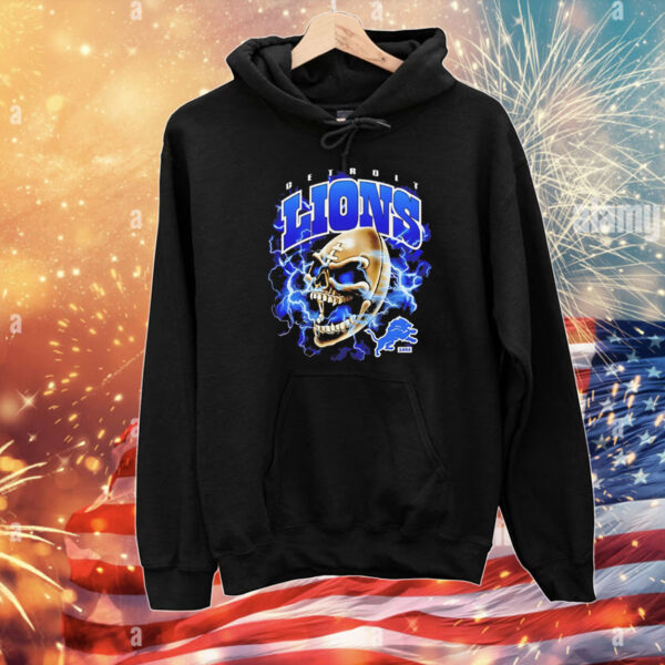 Sana Skull Detroit Lions NFL football retro T-Shirt