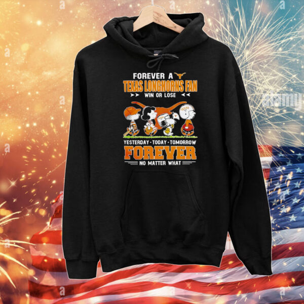 Snoopy Peanuts forever a Texas Longhorns fan win or lose T-Shirt