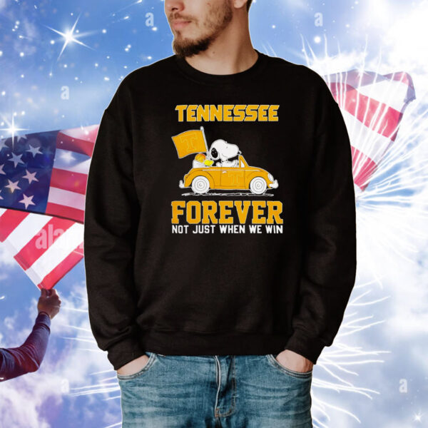 Snoopy and Woodstock Tennessee Volunteer forever not just when we win T-Shirt