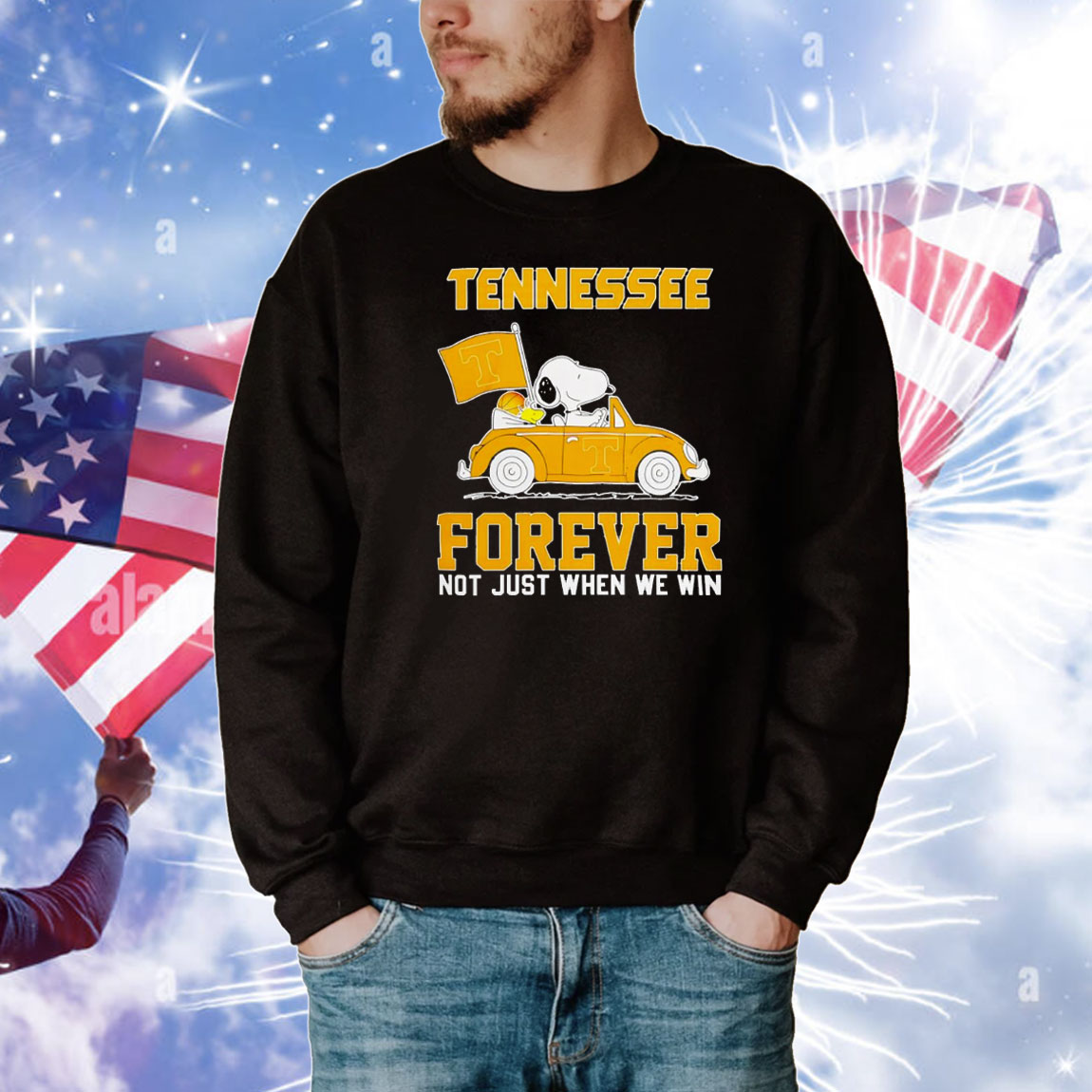 Snoopy and Woodstock Tennessee Volunteer forever not just when we win T-Shirt