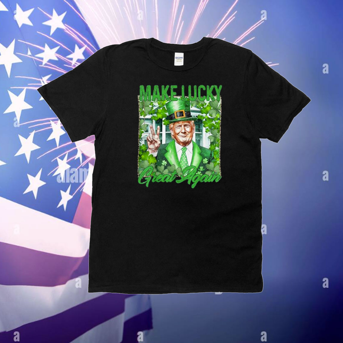 St. Patrick's Day Trump Leprechaun Lucky Funny Irish Trump T-Shirt