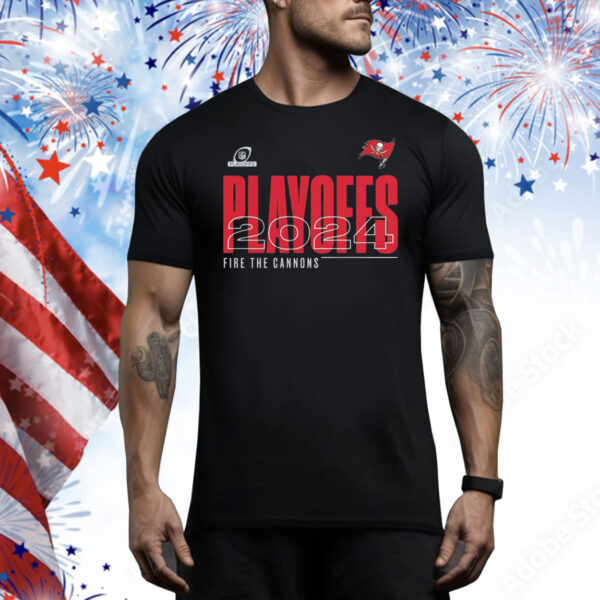 Tampa Bay Buccaneers 2024 NFL Playoffs Fire The Cannons Tee Shirt