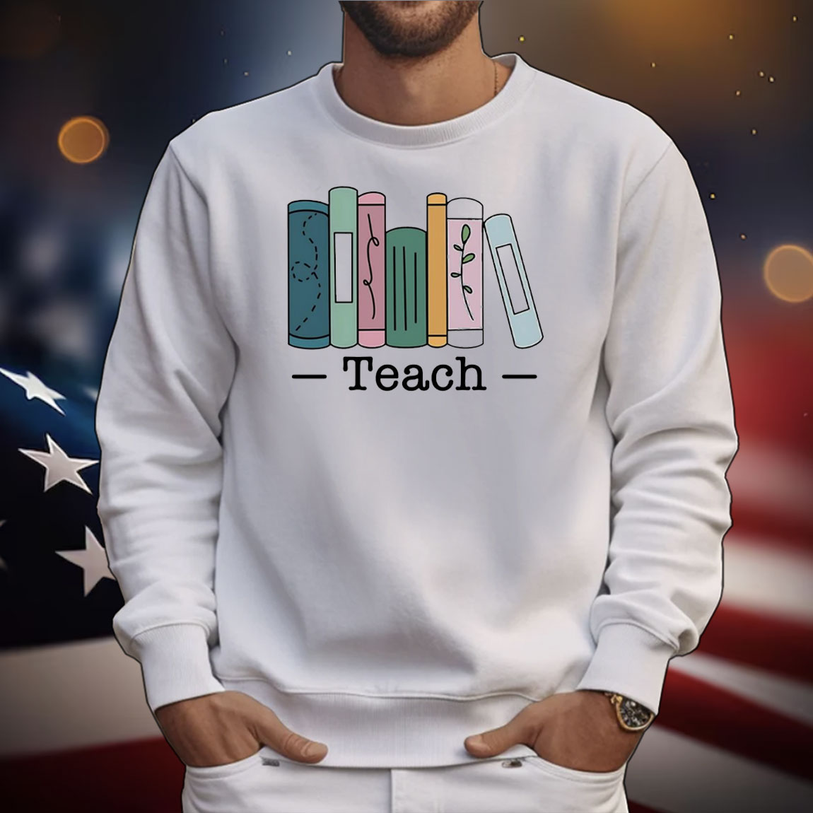 Teacher stacked books set classic T-Shirt